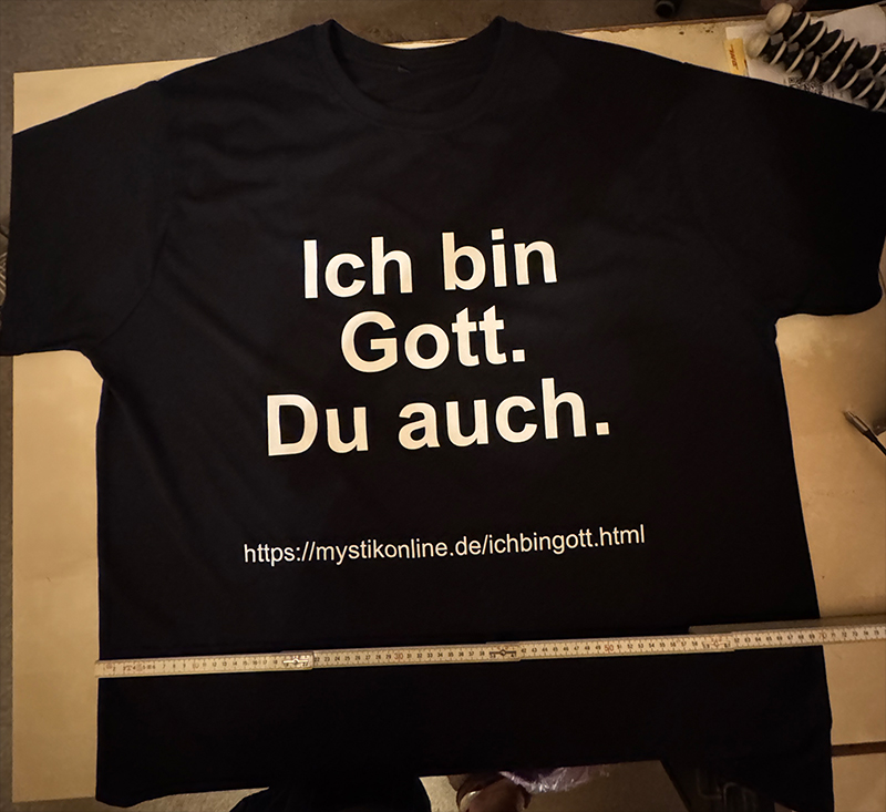 Ich bin Gott T-Shirt Vorderseite